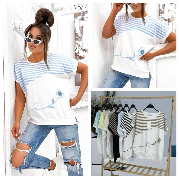 Bluzki damskie Roz Standard, Mix Kolor Paczka 10 szt